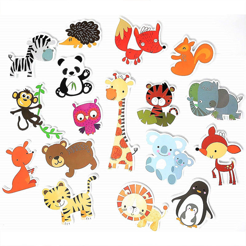 Supply EVA foam toys floating small animals children's educational bathroom bath stickers eva animal set wholesale