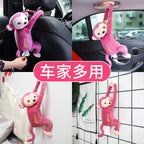 Pipihou creative car tissue box cover home car dual-use car hanging drawer cartoon car interior supplies
