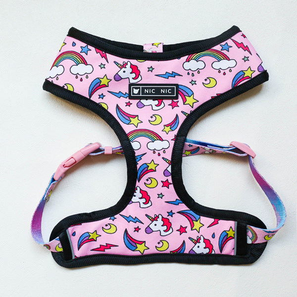 Ins explosion model dog small and medium-sized dog pets, breathable and breathable mesh leash