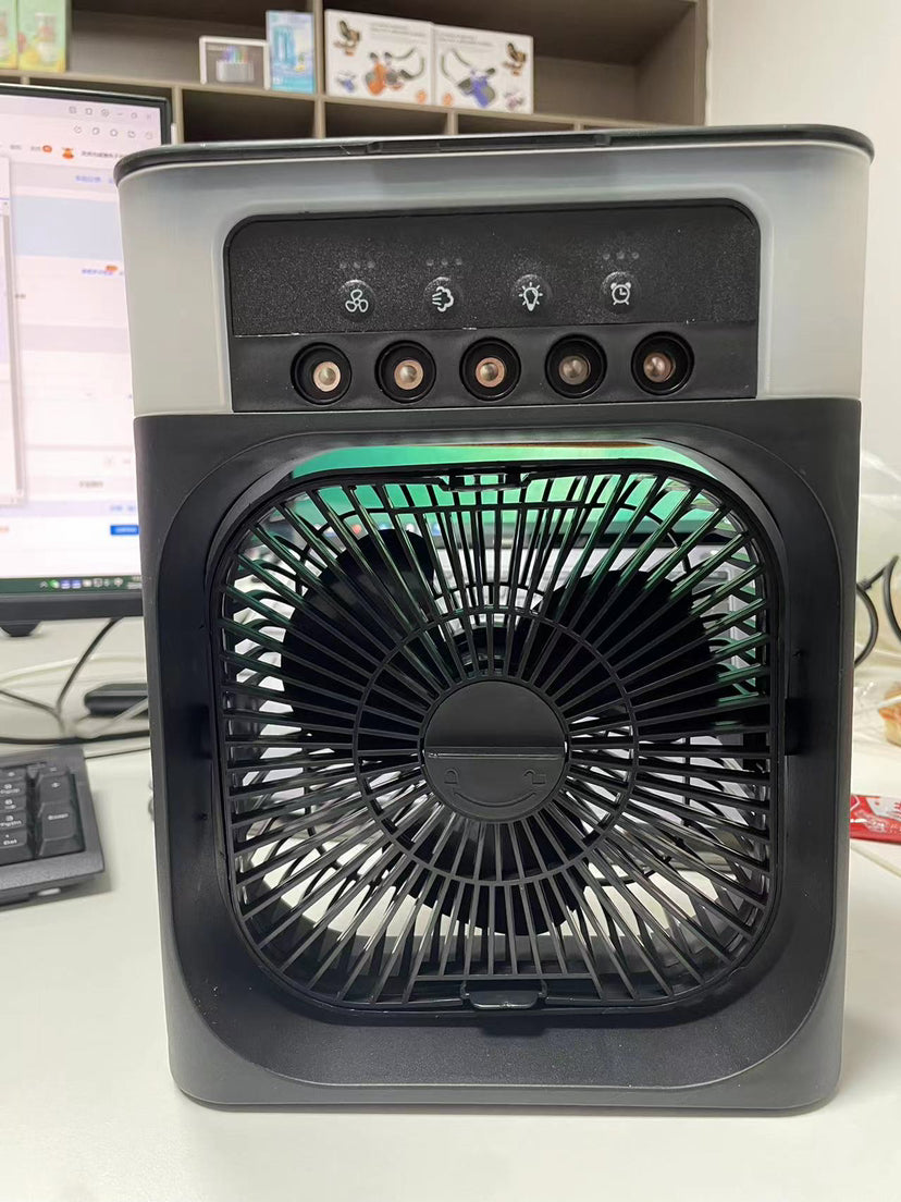 Cross-border new small air cooler five-hole spray fan usb desktop humidification air conditioning cooling fan cooler fan