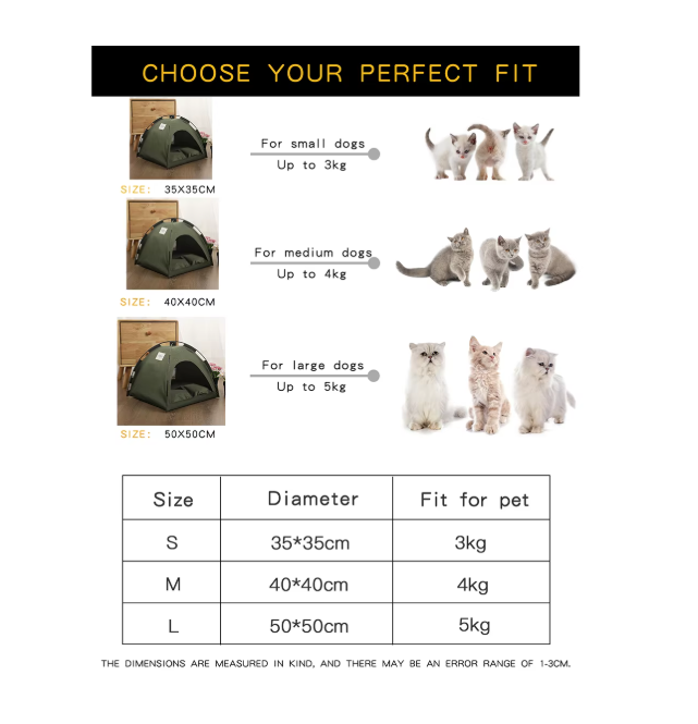 Foldable Pet Camping Tent
