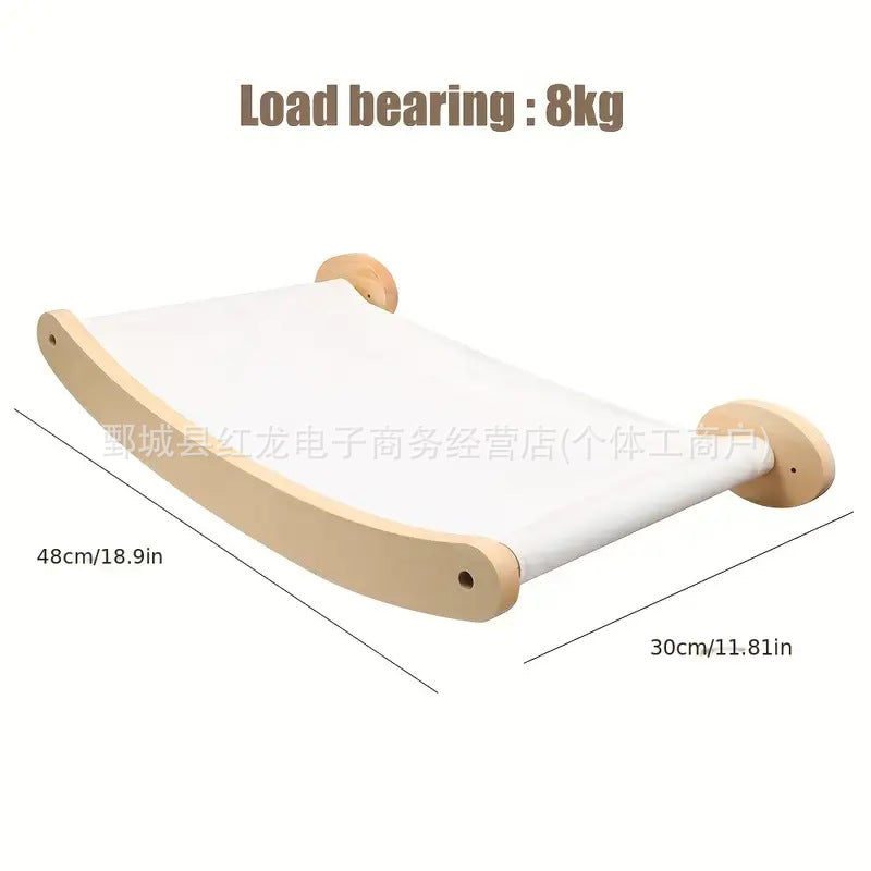 Cat hammock, cat climbing frame, cat bed, sunbathing area, hanging cat scratching post, cat toys, non-slip cat climbing platform