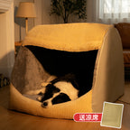 Docot dog kennel four seasons universal detachable and washable golden retriever indoor dog house large dog semi-enclosed dog bed dog tent