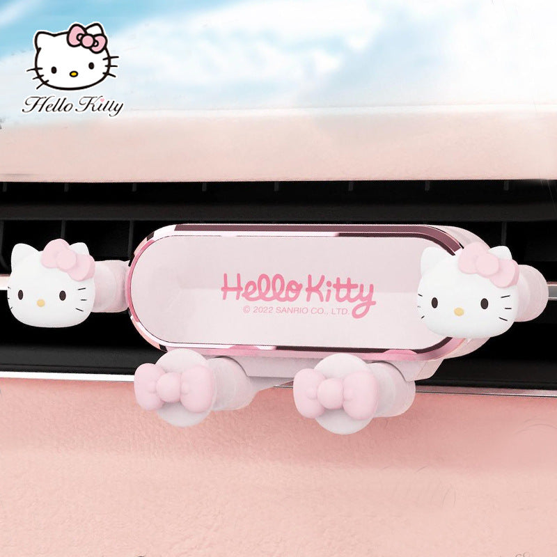 Hello Kitty mobile phone car holder air outlet car navigation holder suction cup car support car fixed car