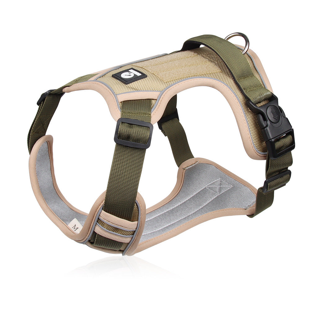 Cross-border dog traction rope explosion-proof large dog chest harness reflective large dog dog rope vest-style outdoor dog walking rope