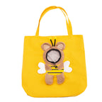Small bee animal shape pet going out bag with exposed head shoulder bag for kittens and dogs portable cat bag pet backpack