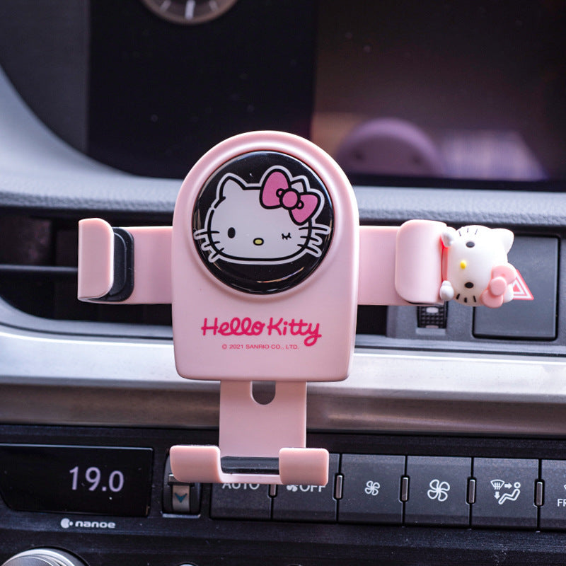 Hello Kitty mobile phone car holder air outlet car navigation holder suction cup car support car fixed car