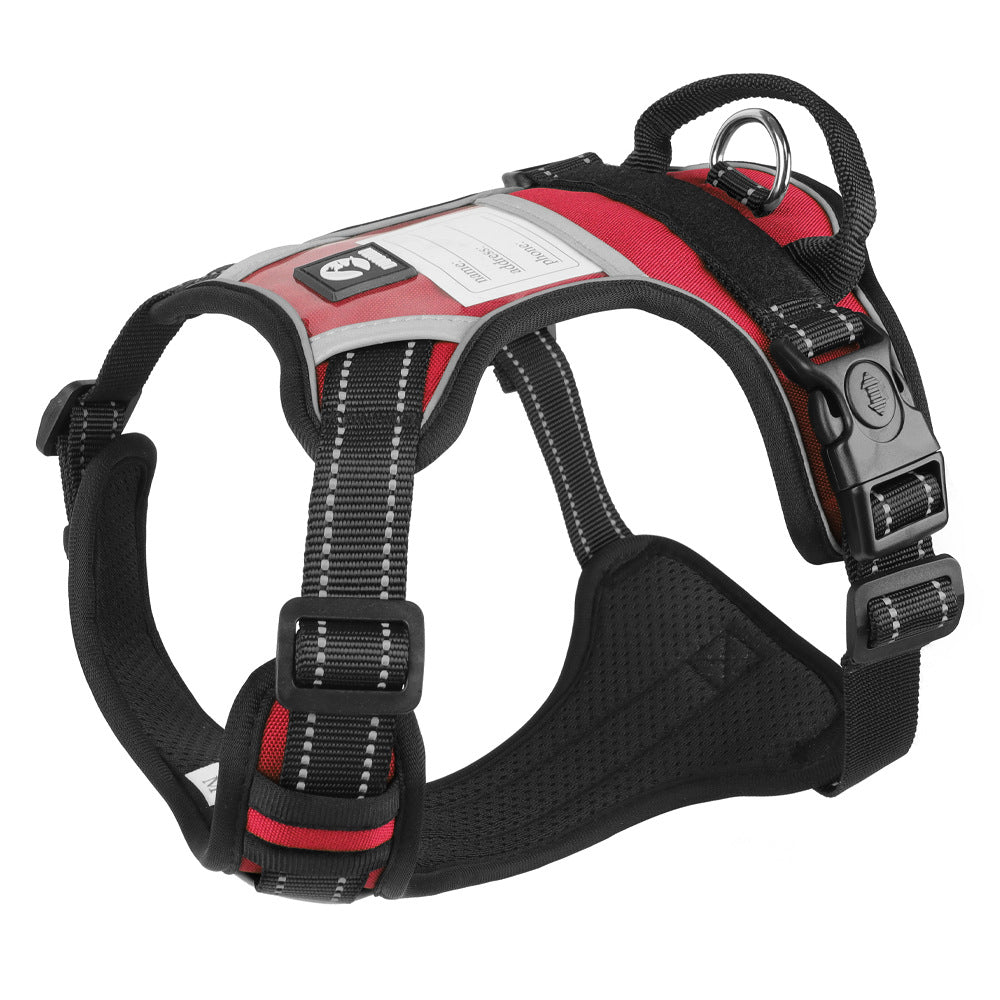Cross-border dog traction rope explosion-proof large dog chest harness reflective large dog dog rope vest-style outdoor dog walking rope