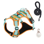 Cross-border dog traction rope explosion-proof large dog chest harness reflective large dog dog rope vest-style outdoor dog walking rope