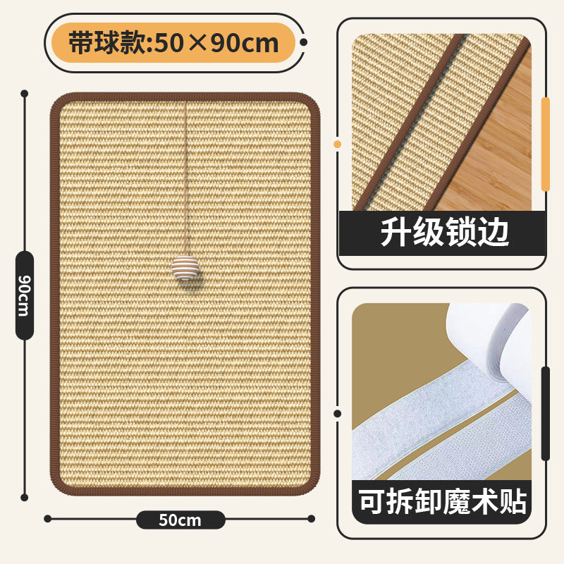 Sisal pads for cats, scratching posts for pets, sofa protection, anti-cat scratching, wear-resistant, and lint-free.