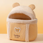 Small bee animal shape pet going out bag with exposed head shoulder bag for kittens and dogs portable cat bag pet backpack