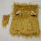 Cross-border hot-selling new pet products golden retriever dog cat funny cute wig lion head cover hat