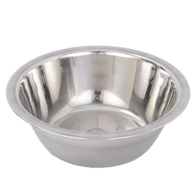 Dog bowl large diameter large capacity pet bowl slant mouth stainless steel dog food cat neck guard dog food bowl dog rice bowl