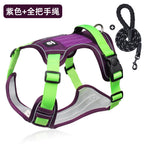 Cross-border dog traction rope explosion-proof large dog chest harness reflective large dog dog rope vest-style outdoor dog walking rope
