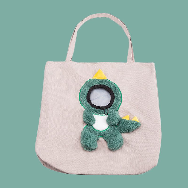 Small bee animal shape pet going out bag with exposed head shoulder bag for kittens and dogs portable cat bag pet backpack