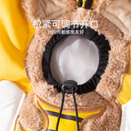 Small bee animal shape pet going out bag with exposed head shoulder bag for kittens and dogs portable cat bag pet backpack