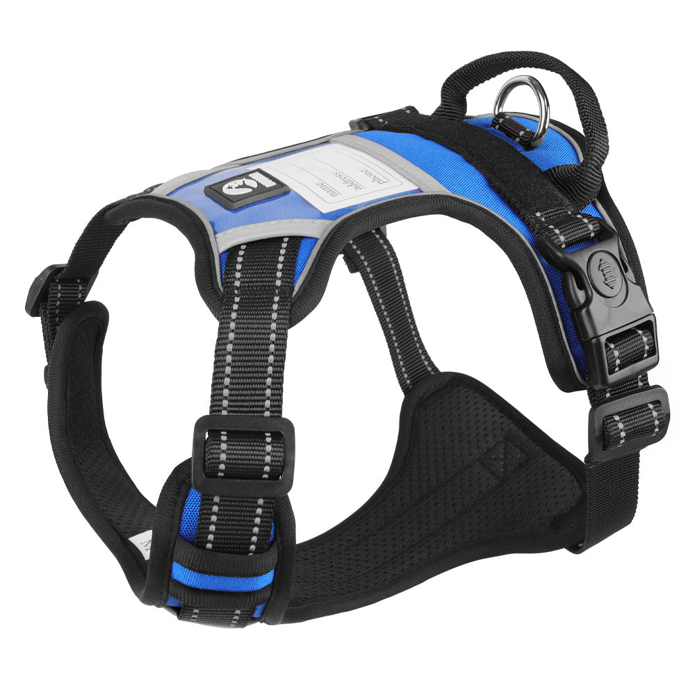 Cross-border dog traction rope explosion-proof large dog chest harness reflective large dog dog rope vest-style outdoor dog walking rope