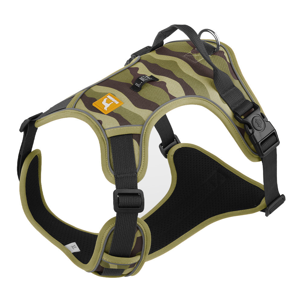 Cross-border dog traction rope explosion-proof large dog chest harness reflective large dog dog rope vest-style outdoor dog walking rope
