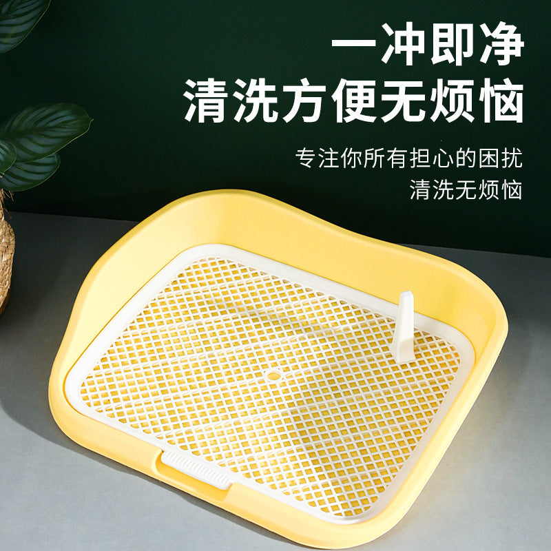 Dog toilet, dog litter box, high and low fence to prevent stepping on feces and urine, pet dog toilet, small and medium-sized dog potty