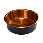 Dog bowl large diameter large capacity pet bowl slant mouth stainless steel dog food cat neck guard dog food bowl dog rice bowl