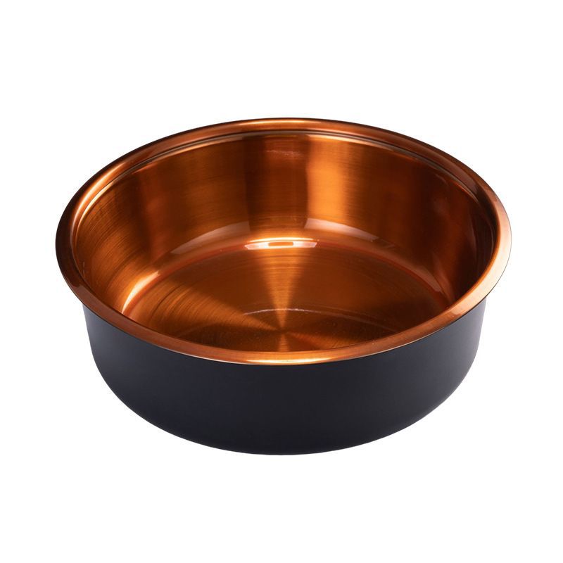 Dog bowl large diameter large capacity pet bowl slant mouth stainless steel dog food cat neck guard dog food bowl dog rice bowl