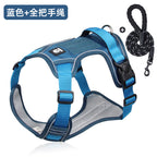 Cross-border dog traction rope explosion-proof large dog chest harness reflective large dog dog rope vest-style outdoor dog walking rope