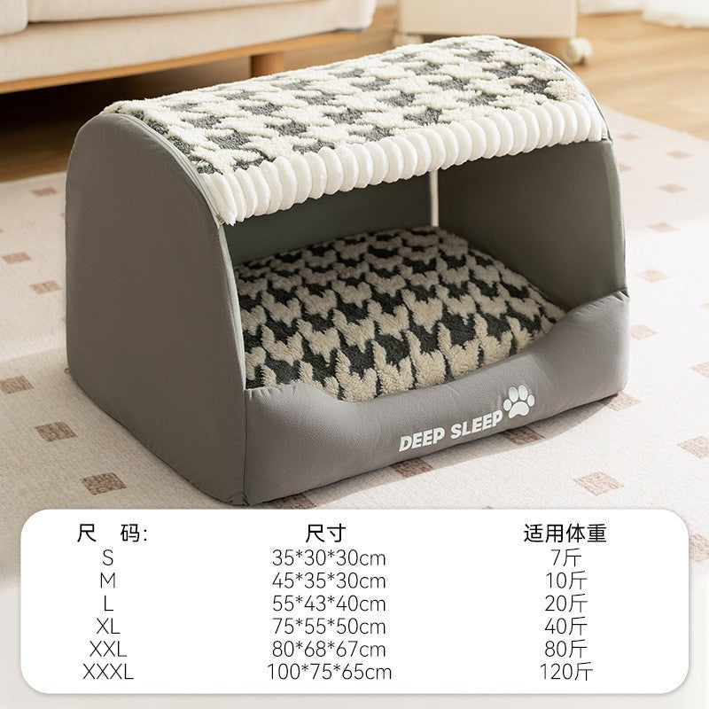 Large dog kennel winter warm dog house removable and washable dog bed four seasons large dog house type pet sleeping supplies