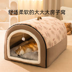Large dog kennel winter warm dog house removable and washable dog bed four seasons large dog house type pet sleeping supplies