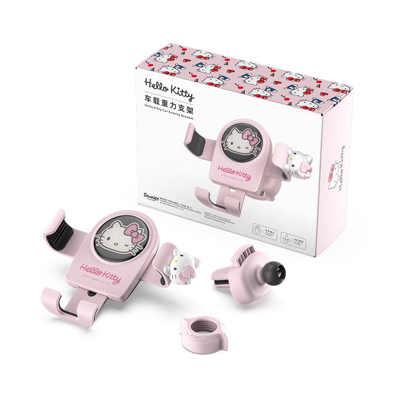Hello Kitty mobile phone car holder air outlet car navigation holder suction cup car support car fixed car