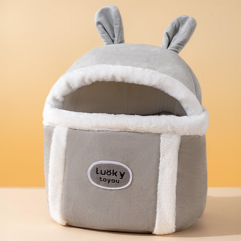 Small bee animal shape pet going out bag with exposed head shoulder bag for kittens and dogs portable cat bag pet backpack