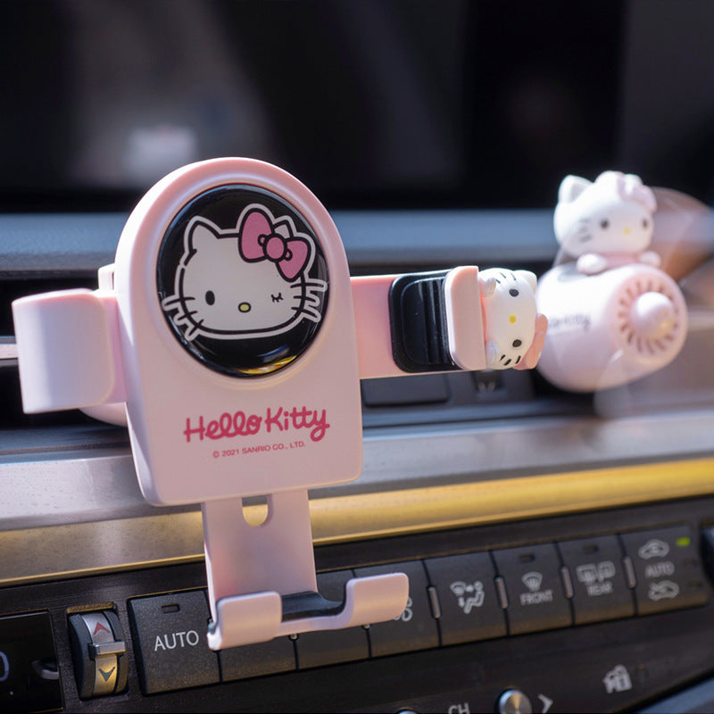 Hello Kitty mobile phone car holder air outlet car navigation holder suction cup car support car fixed car