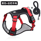 Cross-border dog traction rope explosion-proof large dog chest harness reflective large dog dog rope vest-style outdoor dog walking rope